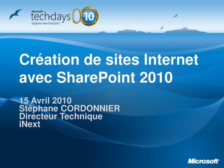 cr ation de sites internet avec sharepoint 2010