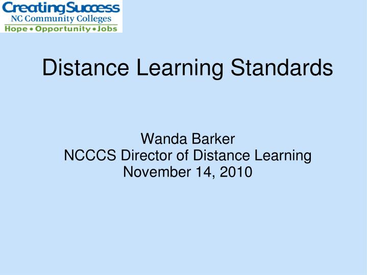 distance learning standards