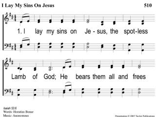 1 1 i lay my sins on jesus