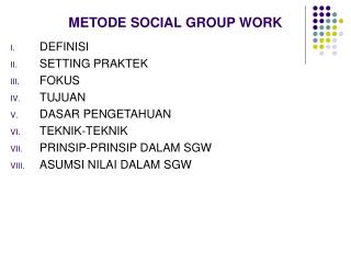 metode social group work