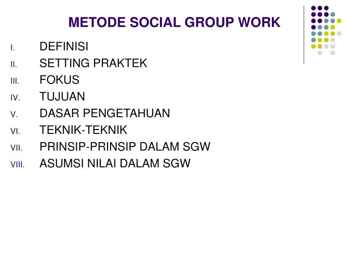 metode social group work