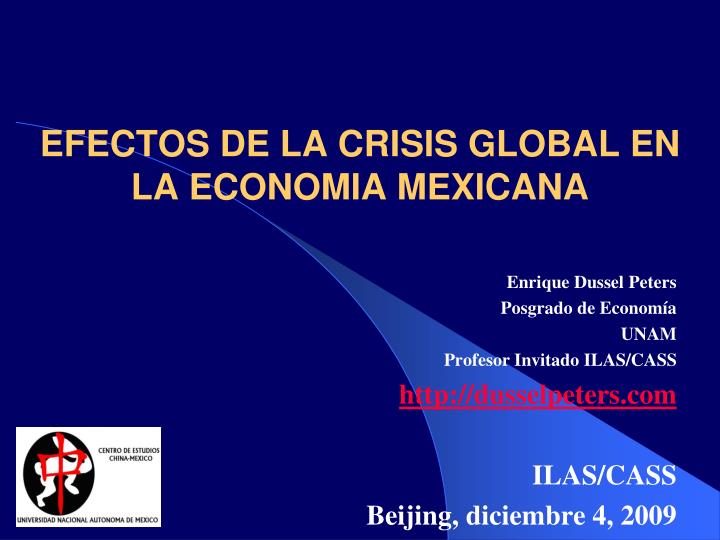 efectos de la crisis global en la economia mexicana
