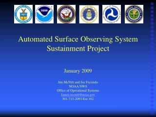 Automated Surface Observing System Sustainment Project