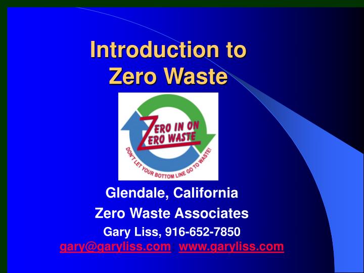 introduction to zero waste