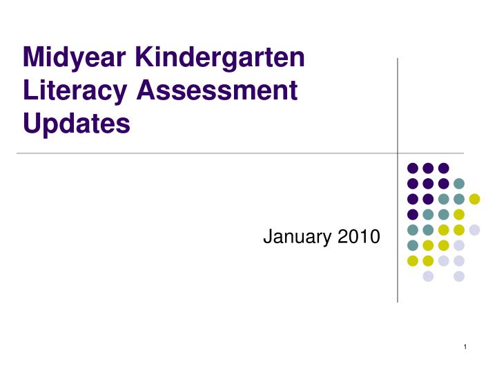 midyear kindergarten literacy assessment updates