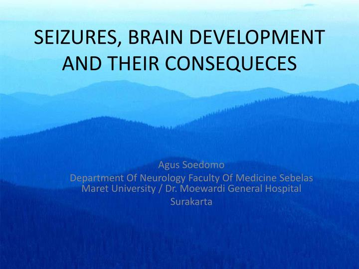 seizures brain development and their consequeces