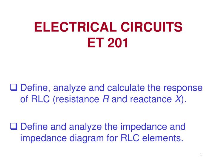 electrical circuits et 201