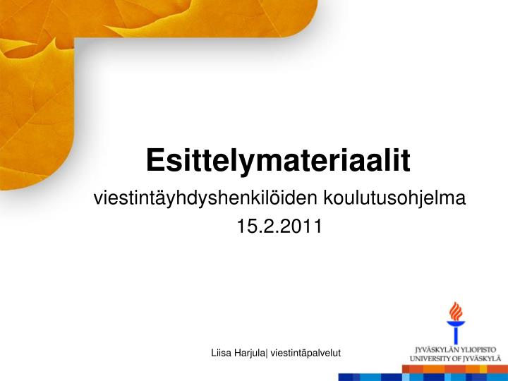 esittelymateriaalit