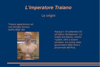 l imperatore traiano