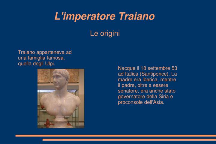 l imperatore traiano