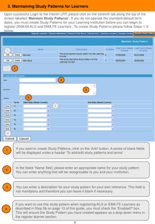 3. Maintaining Study Patterns for Learners