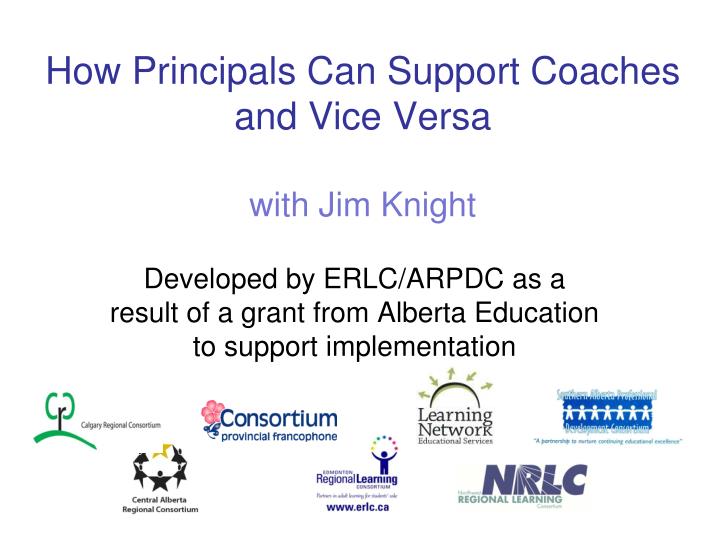 how principals can support coaches and vice versa with jim knight