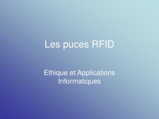 les puces rfid
