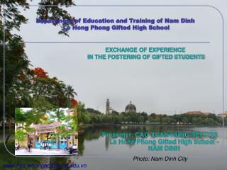 Department of Education and Training of Nam Dinh Le Hong Phong Gifted High School