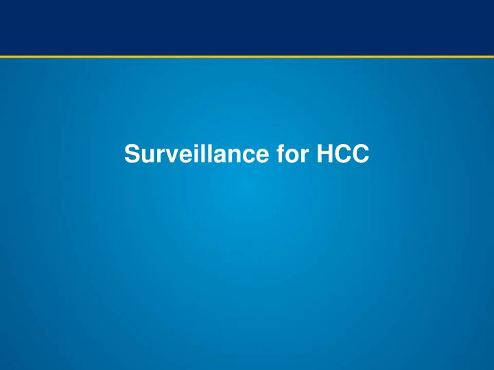 surveillance for hcc