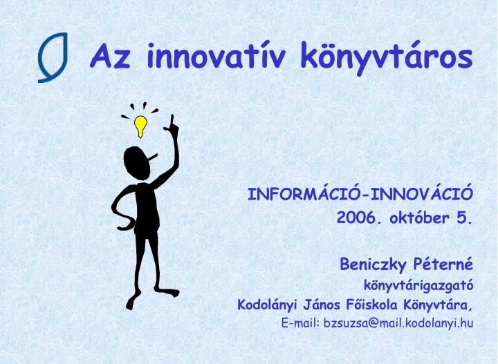 az innovat v k nyvt ros