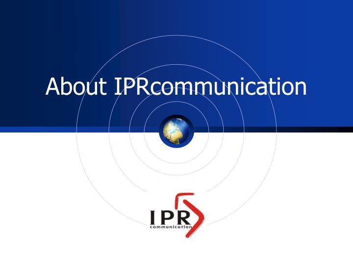 about iprcommunication