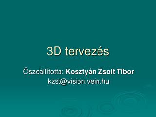 3d tervez s