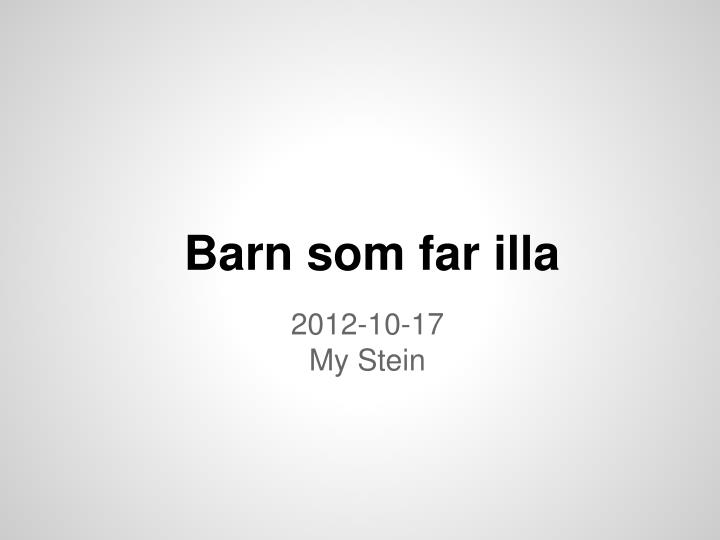 barn som far illa