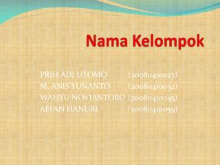 nama kelompok