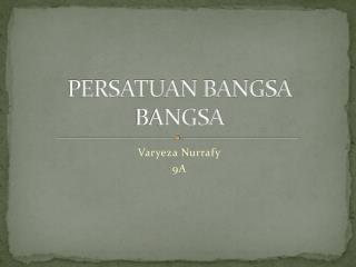 persatuan bangsa bangsa