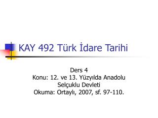 kay 492 t rk dare tarihi