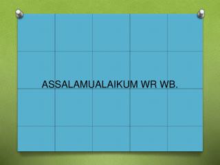 assalamualaikum wr wb