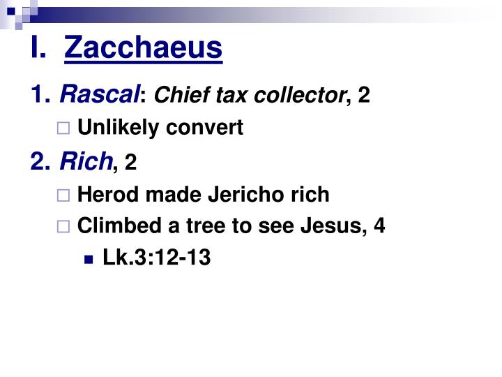 i zacchaeus