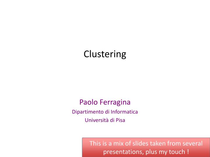 clustering