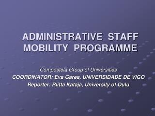 ADMINISTRATIVE STAFF MOBILITY PROGRAMME