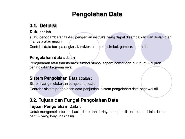 pengolahan data