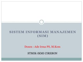 sistem informasi manajemen sim