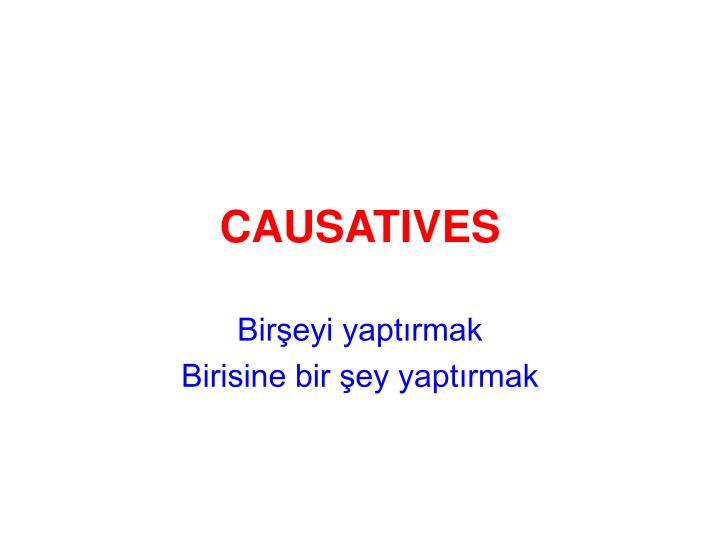 causatives