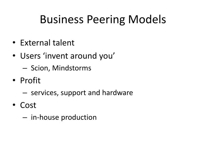 business peering models