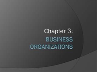 Business Organizations