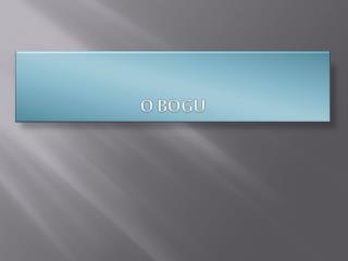 o bogu
