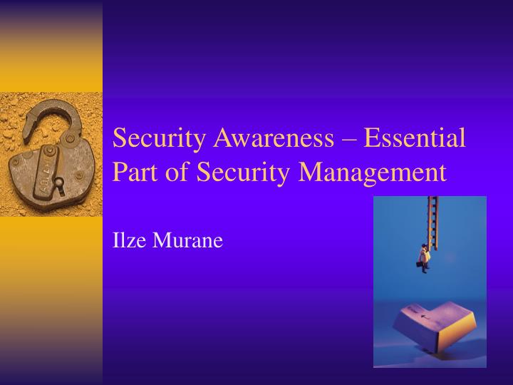 security awareness essential part of security management