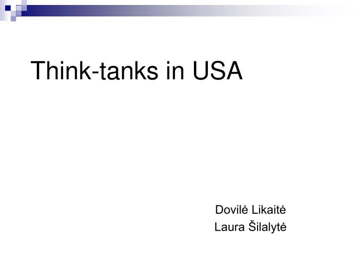 think tanks in usa
