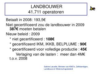 landbouwer 41 711 operatoren