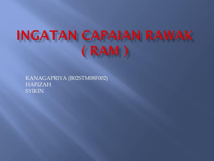 ingatan capaian rawak ram