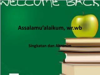 assalamu alaikum wr wb