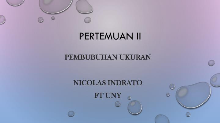 pertemuan ii