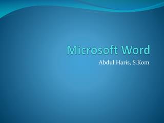microsoft word