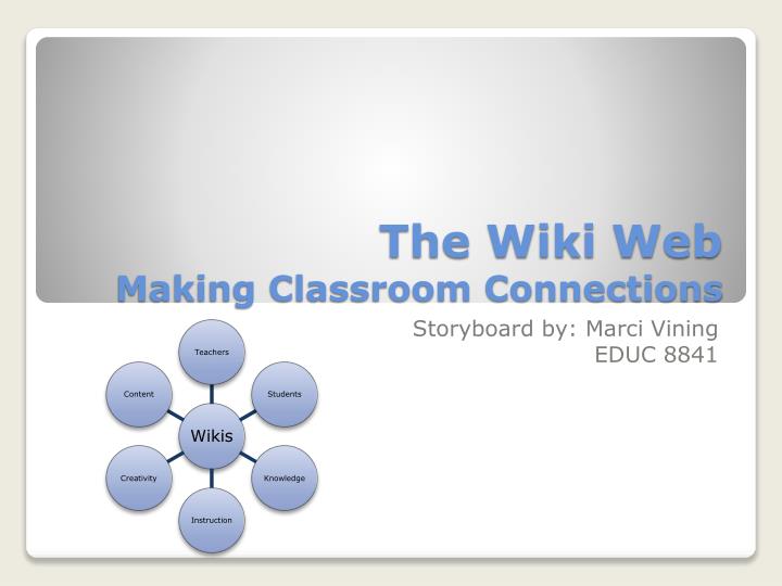 the wiki web making classroom connections