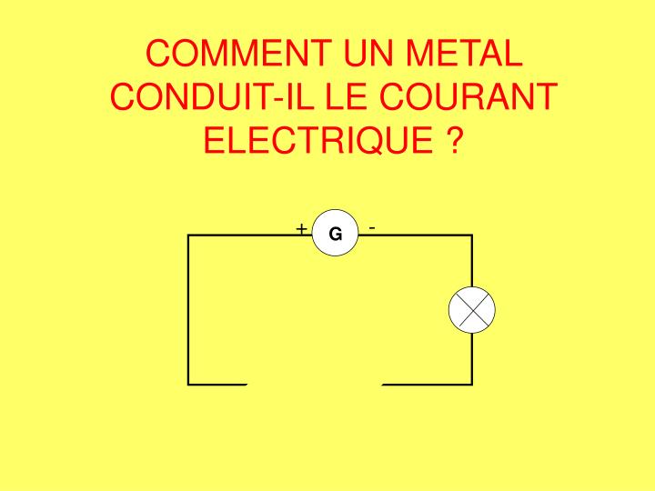 comment un metal conduit il le courant electrique