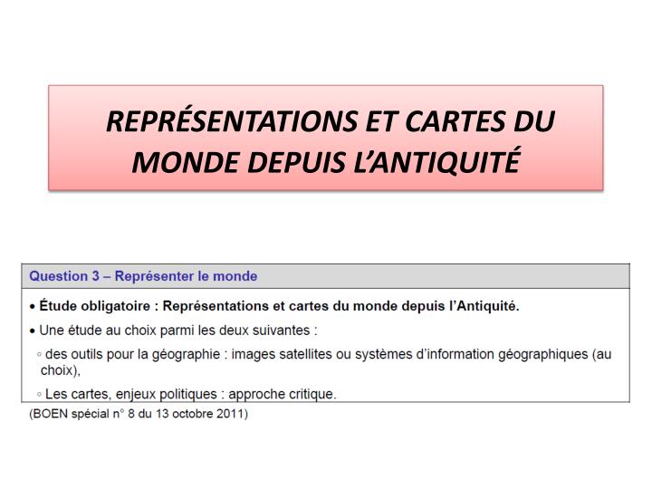 repr sentations et cartes du monde depuis l antiquit