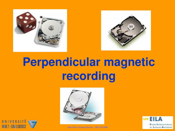 perpendicular magnetic recording