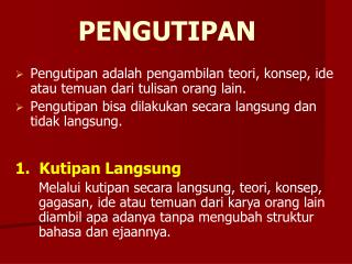 pengutipan