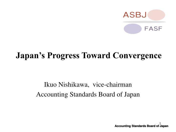 japan s progress toward convergence