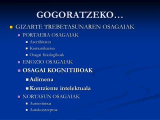 gogoratzeko